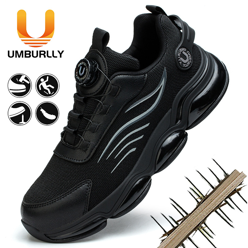 Leather Work Boots - Mens Steel Toe Safety Work Boots