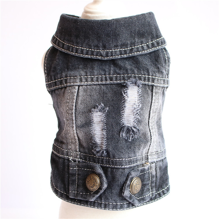 Leather Work Jeans - Wholesale Pet Clothes Fashion Classic Cool