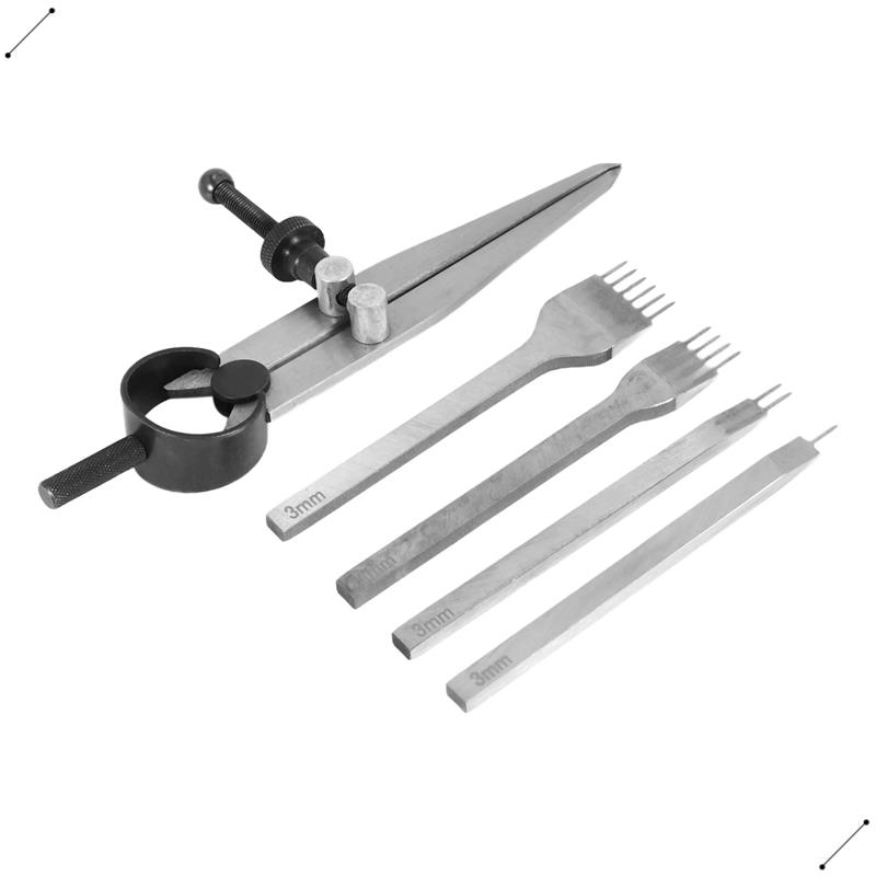 Wing Divider Stitch - Leather Chisel Set, Prong Diamond Lacing