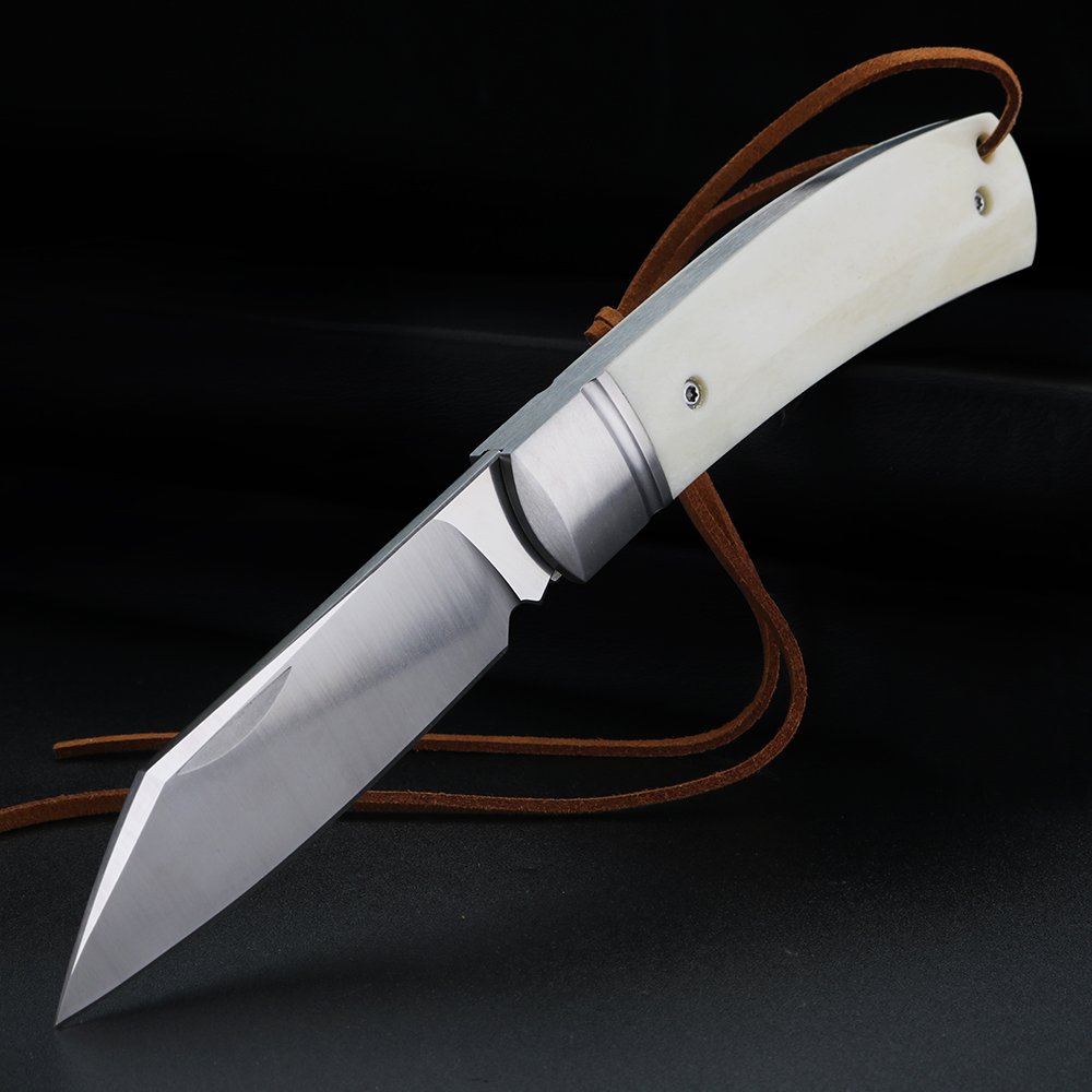 Bone Folder Tool - Outdoor Bull Bone Handle D2 Steel
