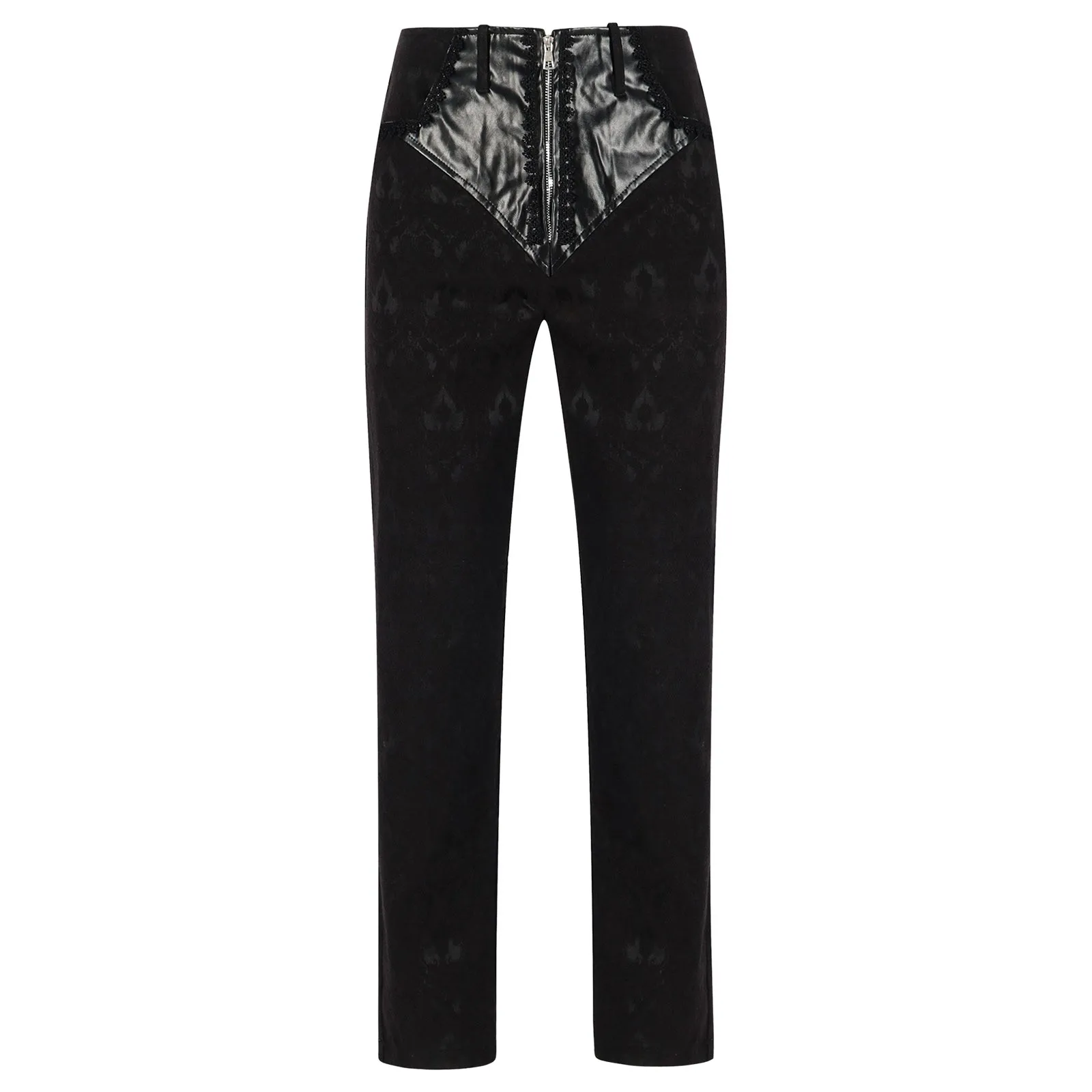 Leather Work Pants - Men'S Medieval Steampunk Pants Jacquard Leather