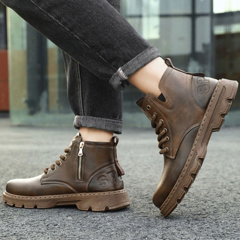 ​Men’s 2025 Winter New Arrival - Leather Work Boots 评论和价格