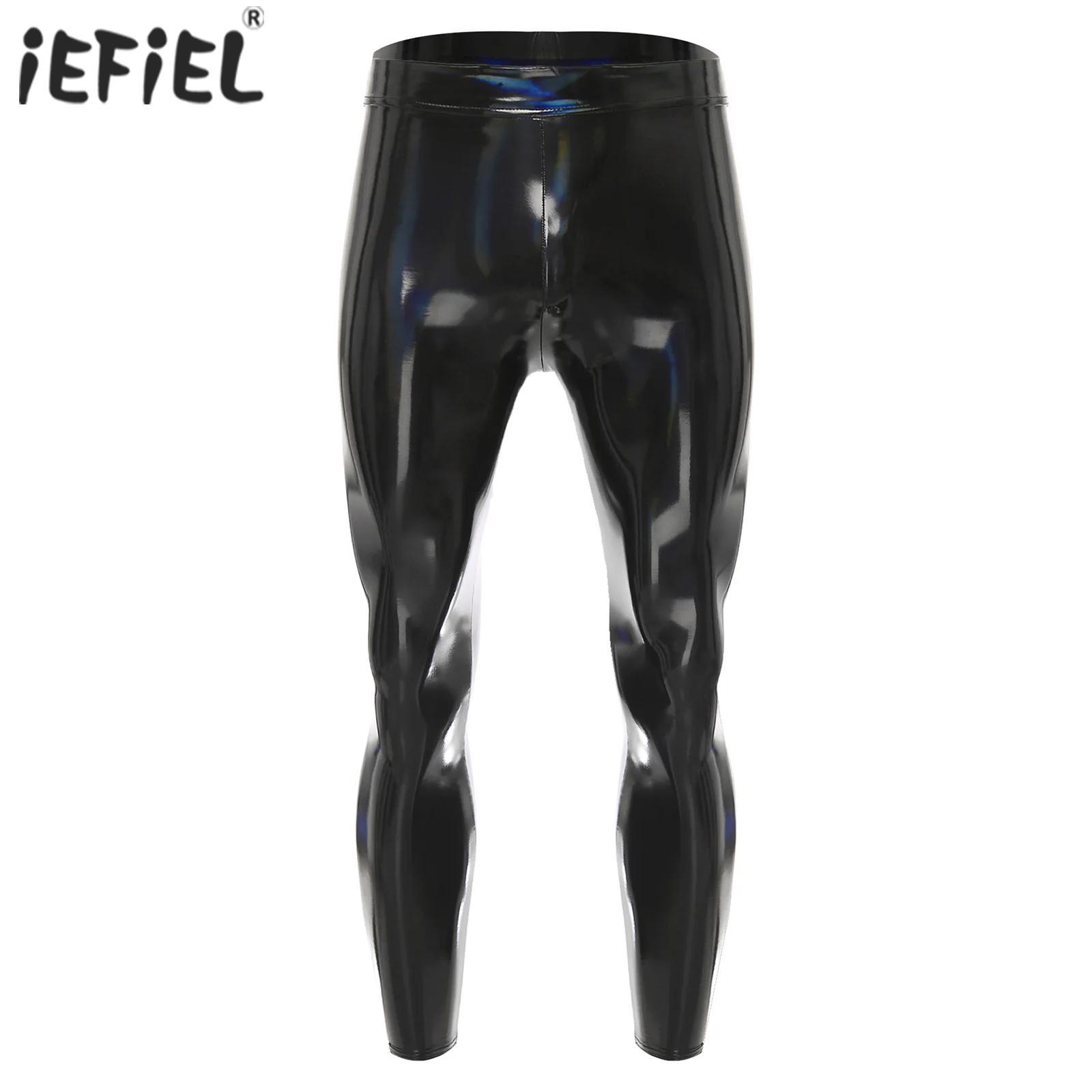 Mens Black Disco Tights Pants  - Leather Work Pants 评论和价格