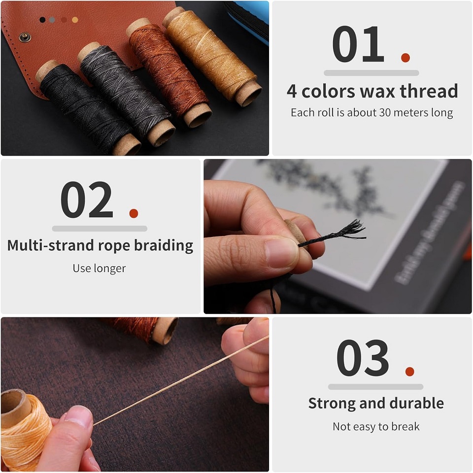 BUDDUR Leather Sewing Tools Ki - Leatherwork Thread 评论和价格