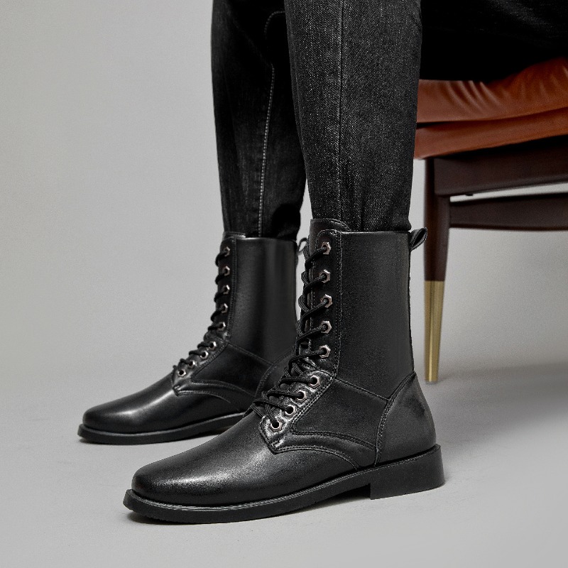 High-top Leather Boots Outdoor - Leather Work Boots 评论和价格
