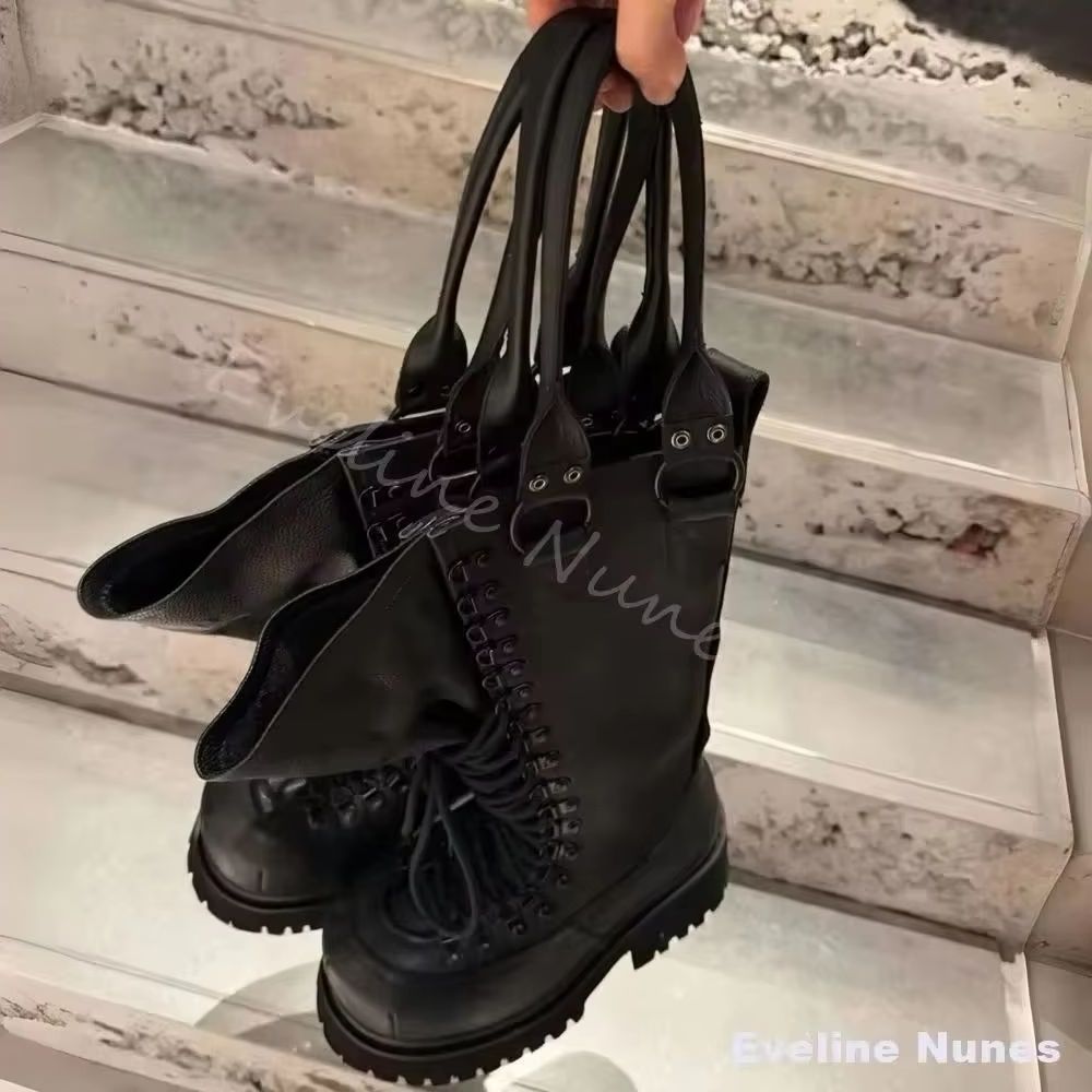 Retro Genuine Leather Motorcyc - Leather Work Boots 评论和价格