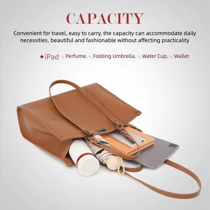 Women Large Capacity Tote Bag  - Leather Work Handbags For Women 评论和价格