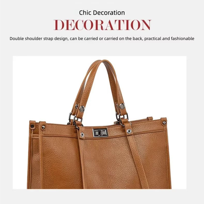 Women Large Capacity Tote Bag  - Leather Work Handbags For Women 评论和价格