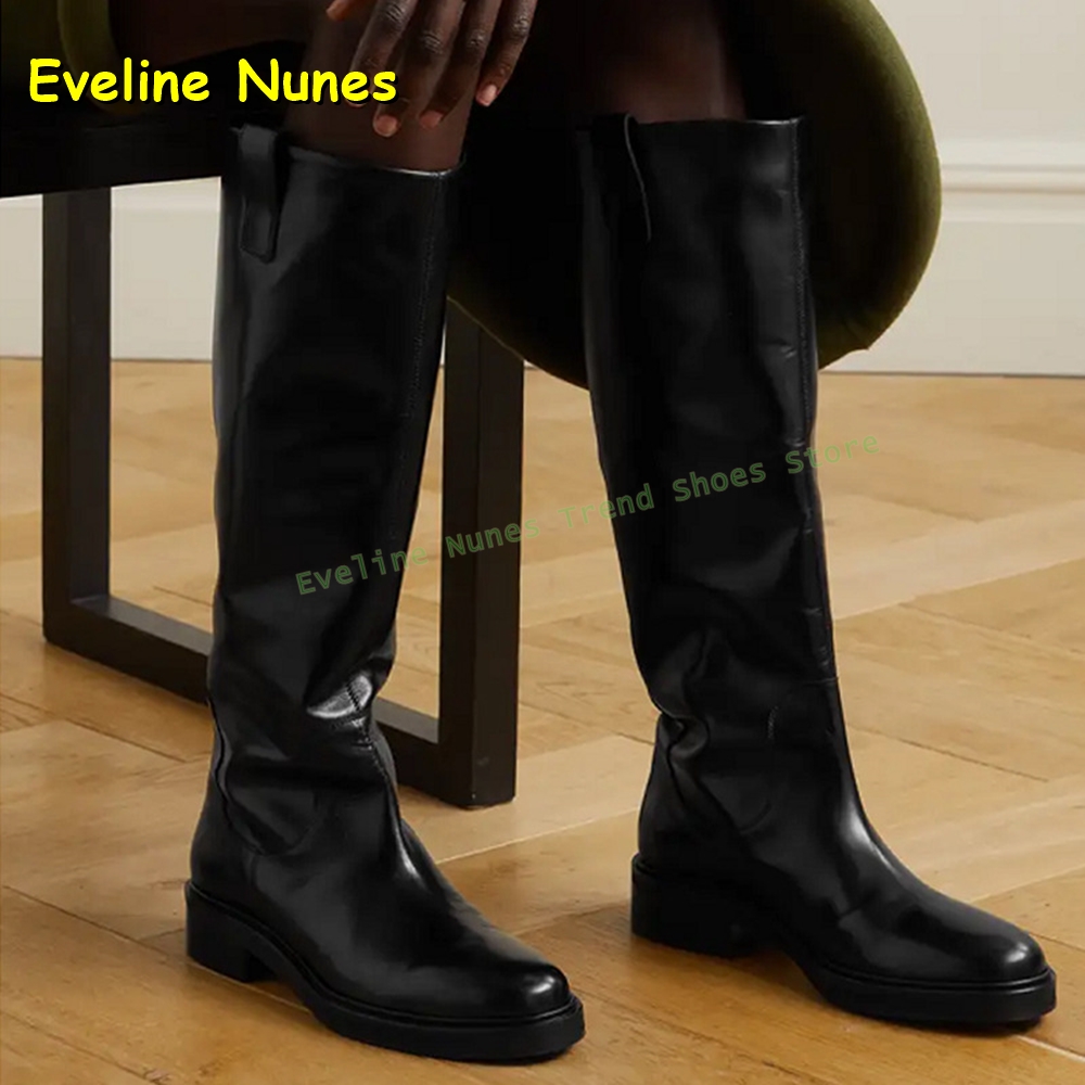 Black Leather Knee High Riding - Leather Work Boots 评论和价格