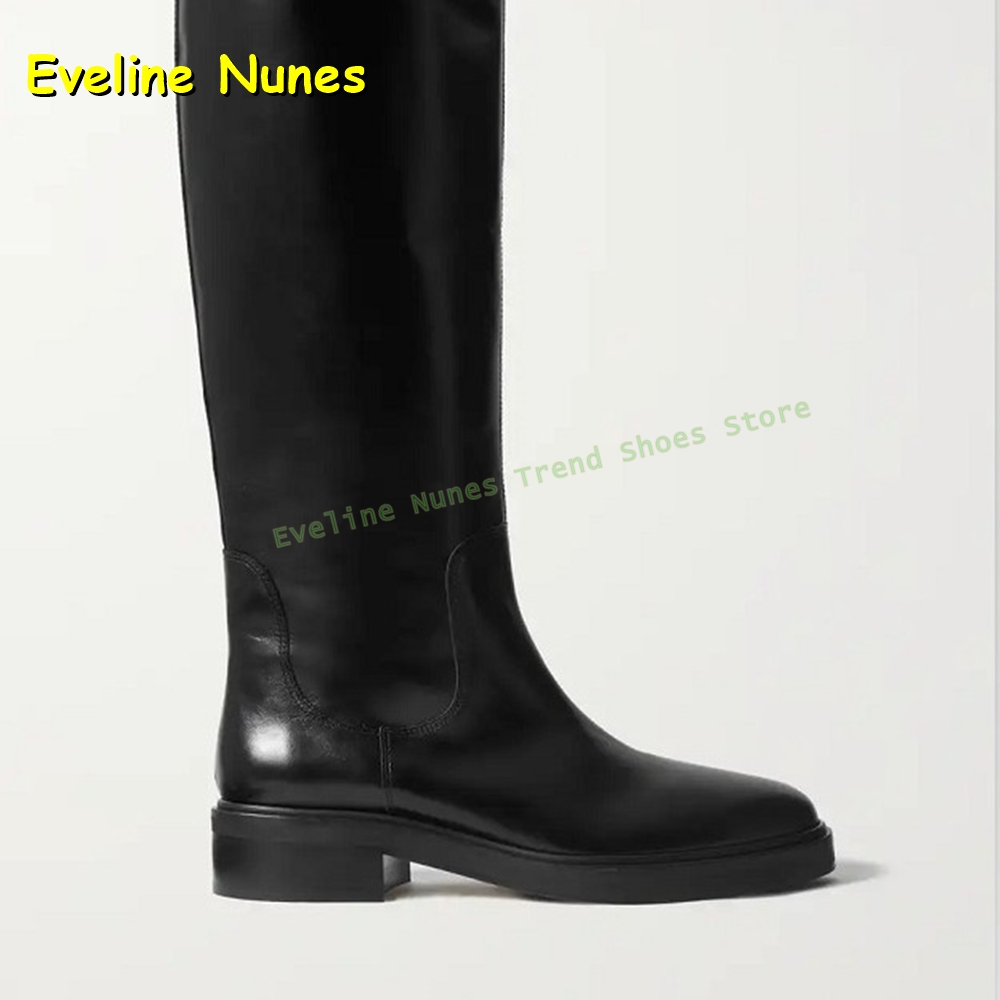 Black Leather Knee High Riding - Leather Work Boots 评论和价格