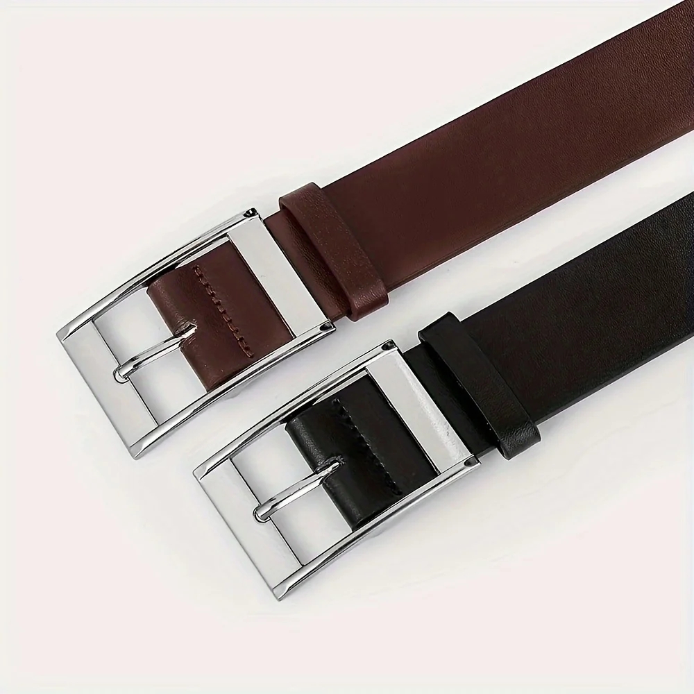 New Luxury Belt for Men PU Lea - Leather Work Jeans 评论和价格