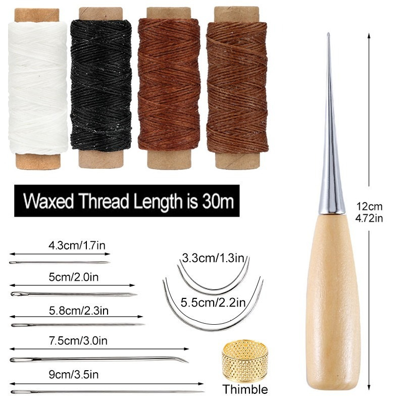 13 Pcs Leather Sewing Set Hand - Leatherwork Thread 评论和价格
