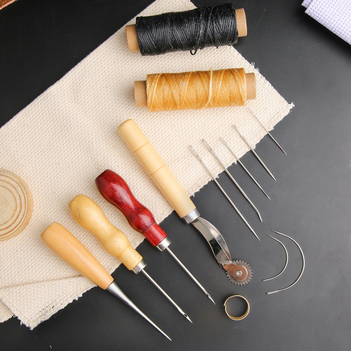 13 Pcs Leather Sewing Set Hand - Leatherwork Thread 评论和价格