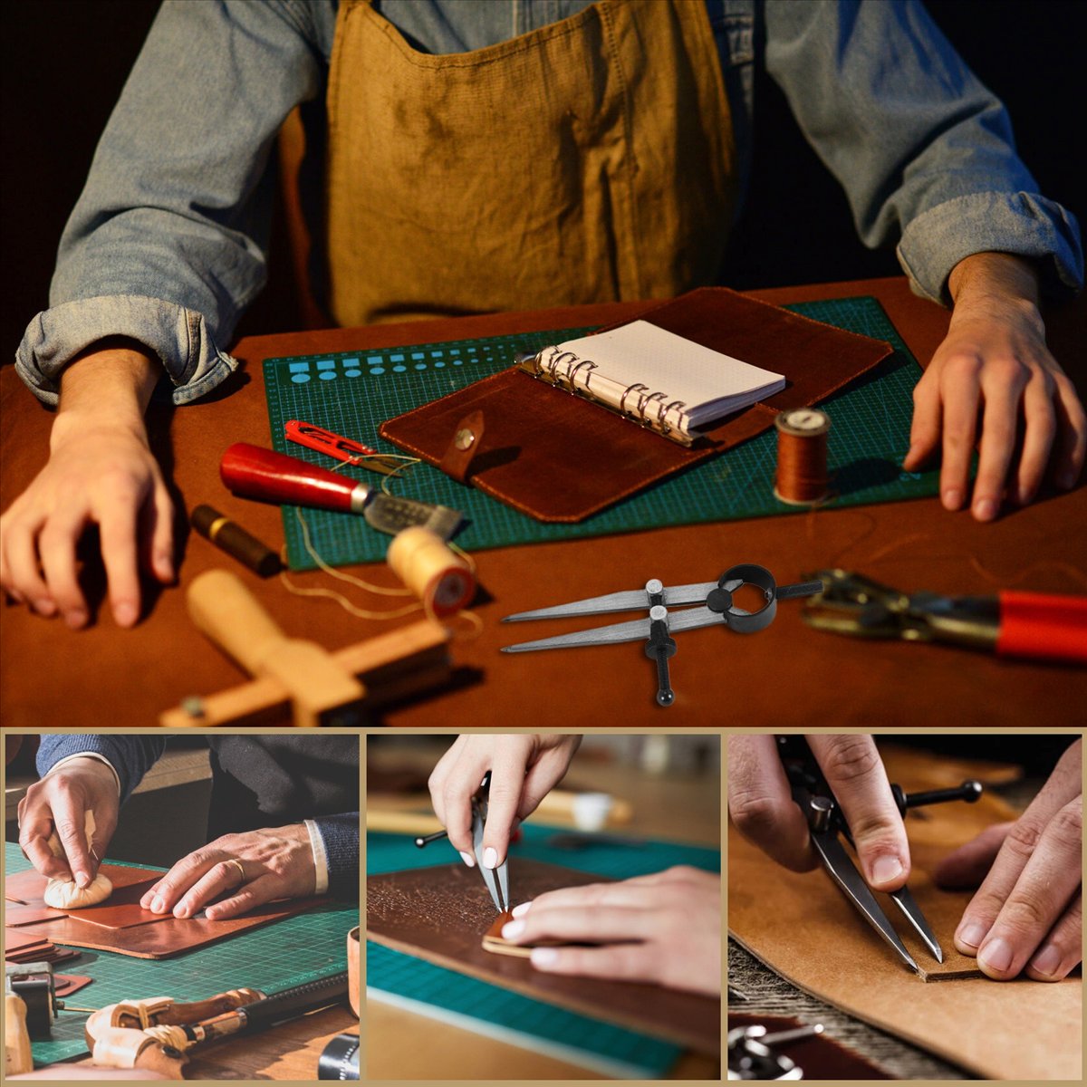 BUY A1750ZLeather Chisel Set,  - Wing Divider Stitch 评论和价格