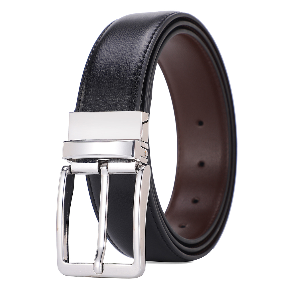 Reversible Pin Buckle Men's Be - Leather Work Jeans 评论和价格