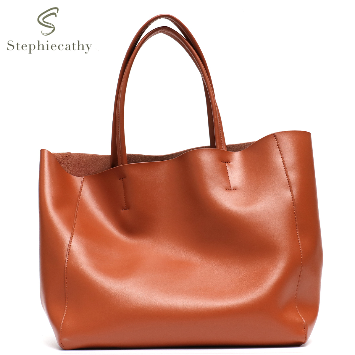 Minimalist Big Tote Bag Women  - Leather Work Handbags For Women 评论和价格