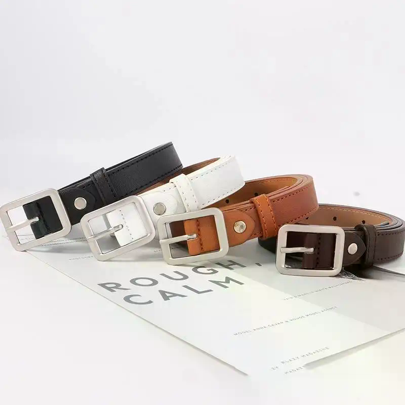 1pc Women's Belt Trendy Square - Leather Work Jeans 评论和价格