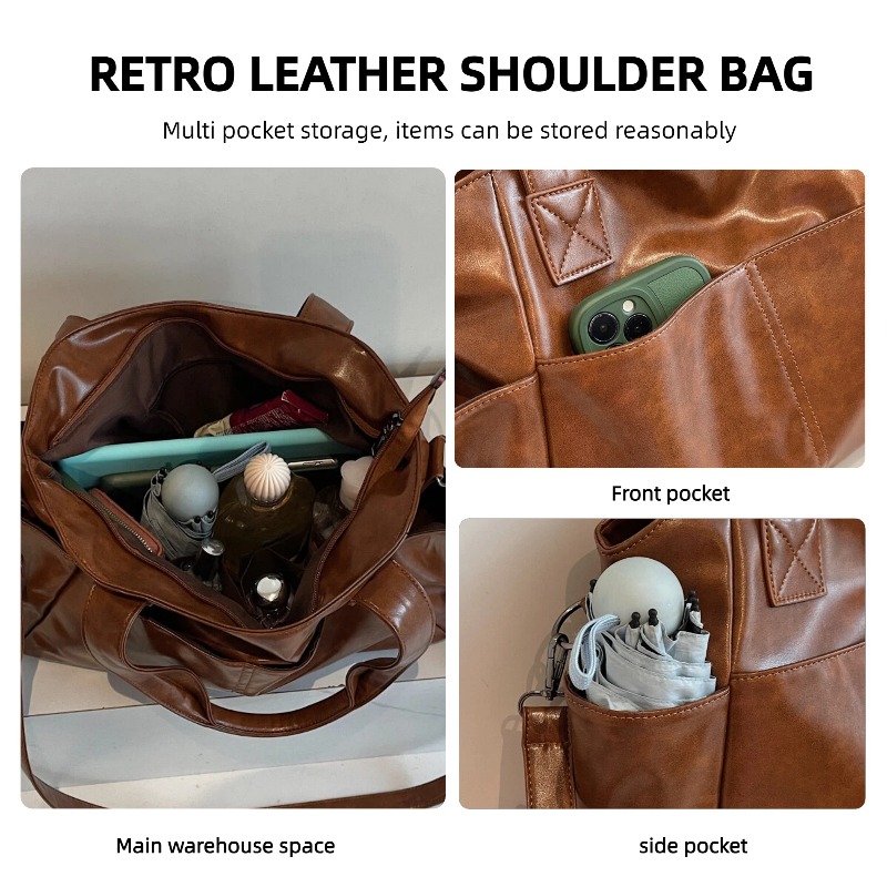 Women Retro Soft Leather Handb - Leather Work Handbags For Women 评论和价格