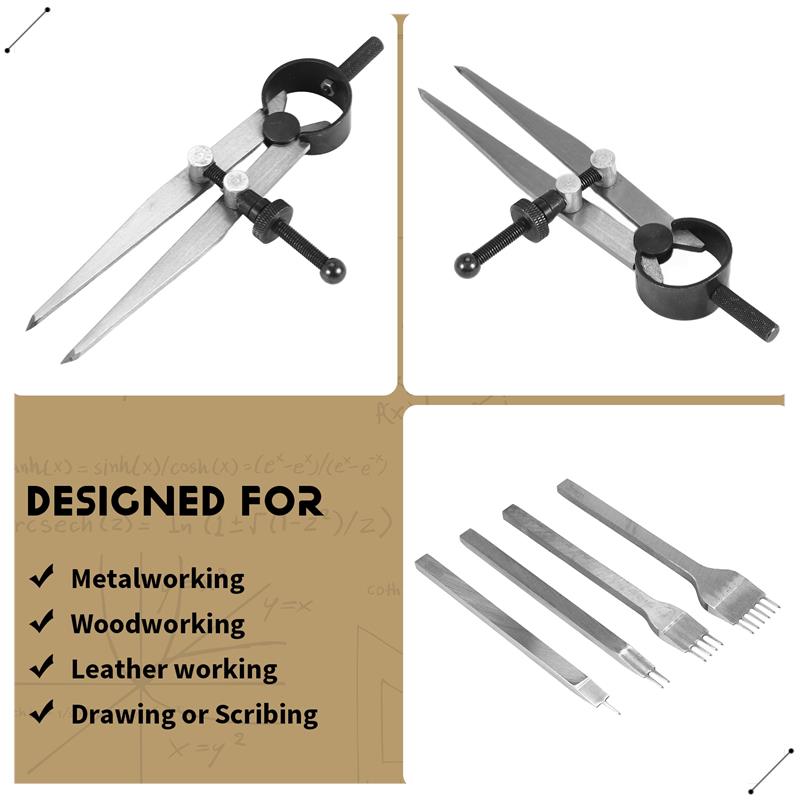 Leather Chisel Set, Prong Diam - Wing Divider Stitch 评论和价格