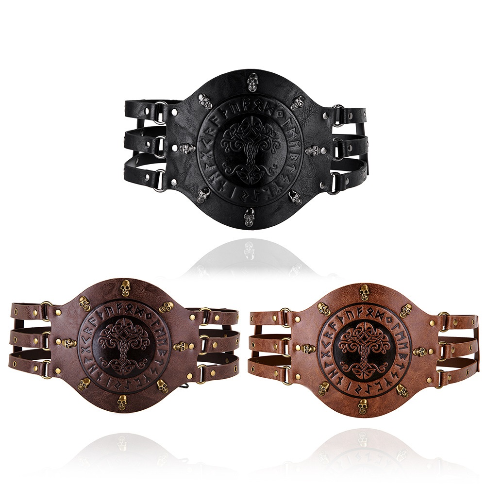 Medieval wide corset belt, Vik - Leather Work Pants 评论和价格