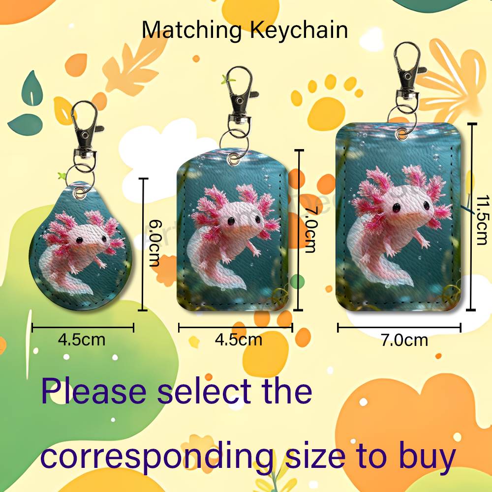 Cute pink A-Axolotl Cartoon Ho - Leather Work Leather 评论和价格