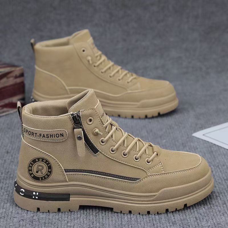 Men Retro High Top Work Boots  - Leather Work Boots 评论和价格