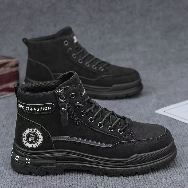 Men Retro High Top Work Boots  - Leather Work Boots 评论和价格
