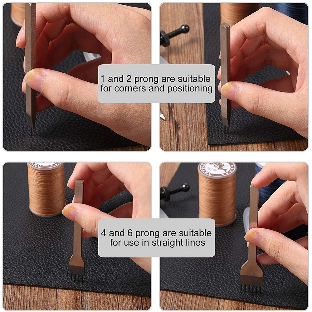 Leather Chisel Set, Prong Diam - Wing Divider Stitch 评论和价格