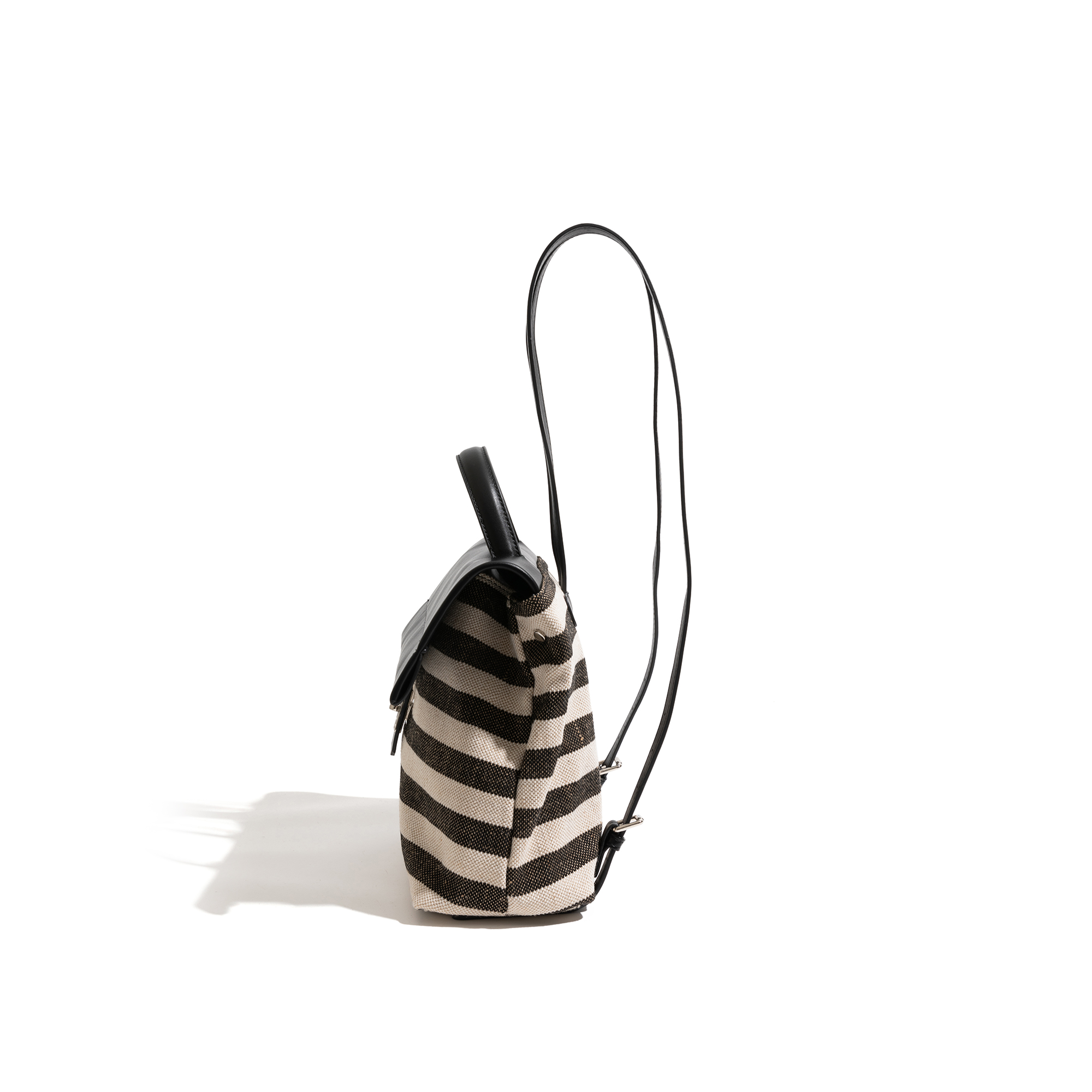 CKKUI Striped Canvas & Leather - Leather Work Womens Backpack 评论和价格