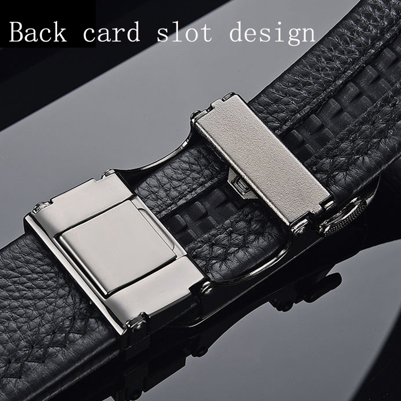 Belt Men Automatic Buckle Belt - Leather Work Jeans 评论和价格