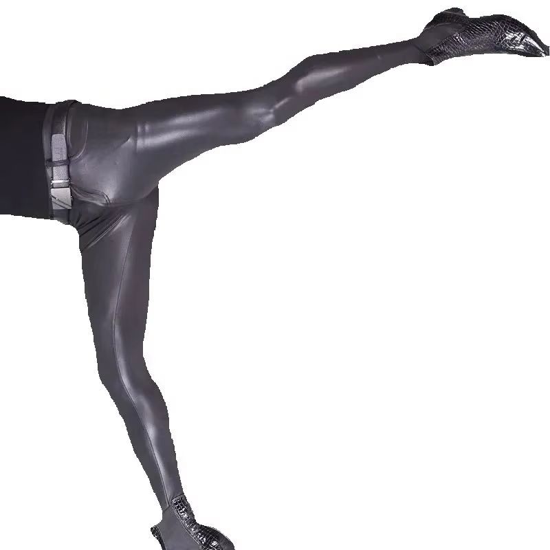 Fashion Skinny Jeans Sexy Casu - Leather Work Pants 评论和价格