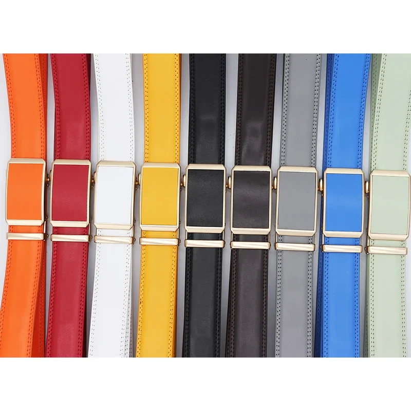 Men Genuine Leather Belt Busin - Leather Work Jeans 评论和价格