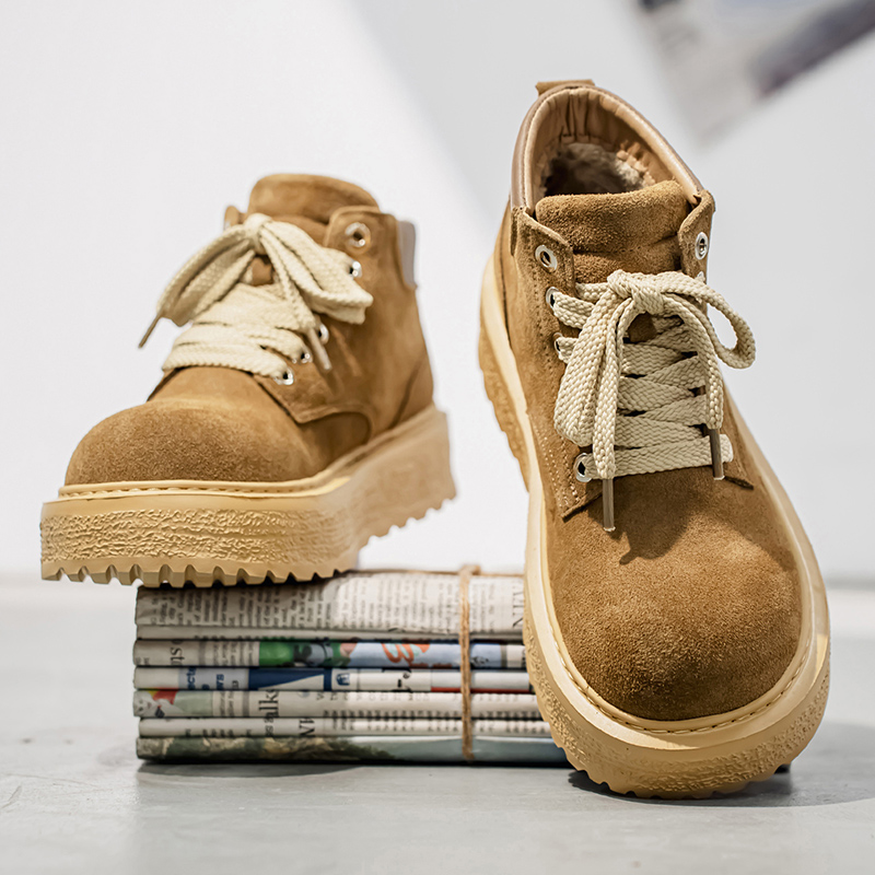 Men's high-quality suede horse - Leather Work Boots 评论和价格