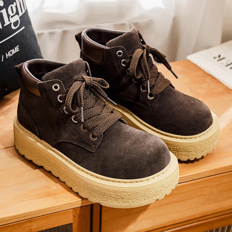 Men's high-quality suede horse - Leather Work Boots 评论和价格