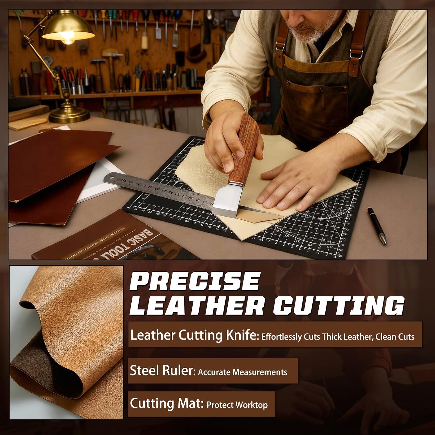 Leather Working Kit, Leather W - Leather Work Leather 评论和价格