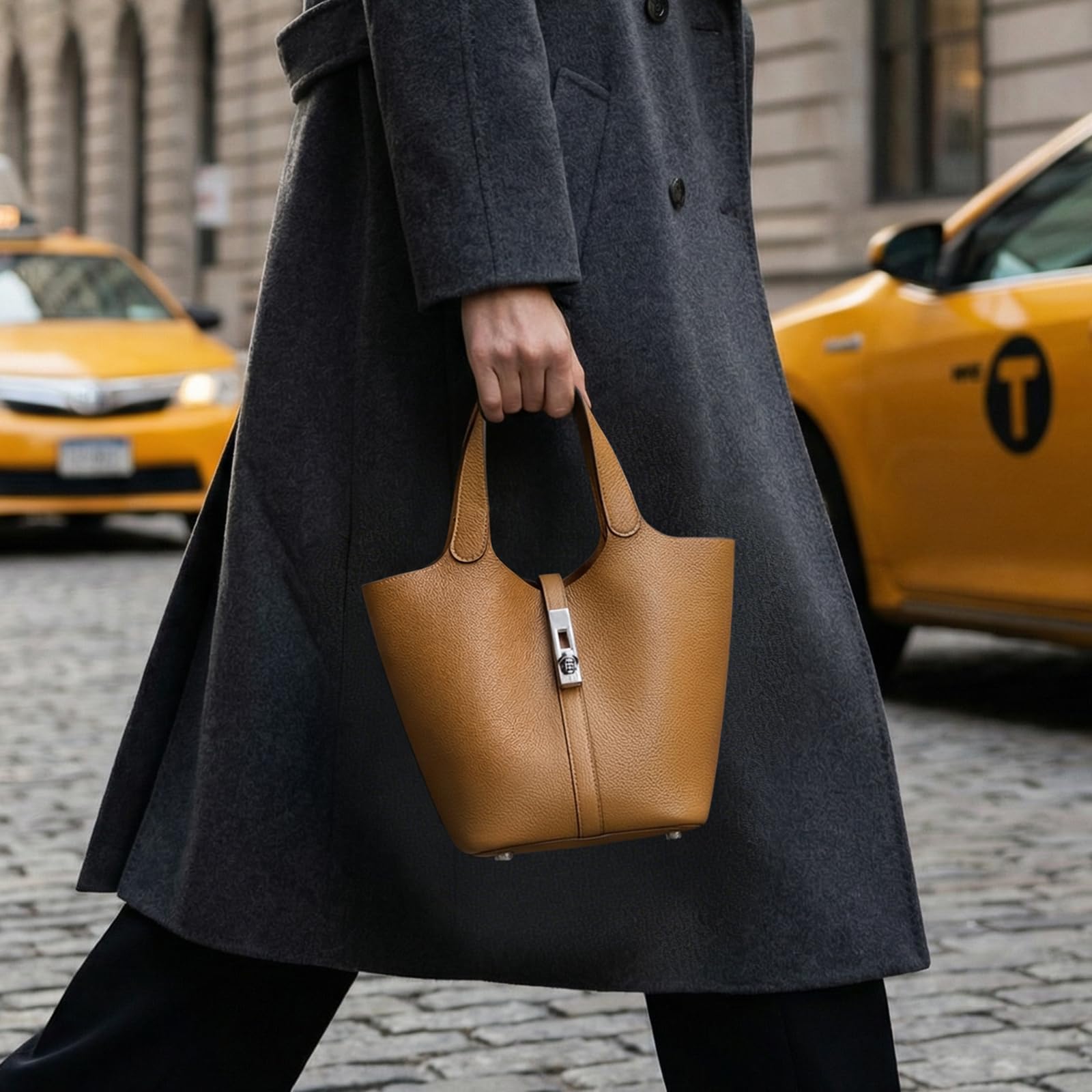 Bucket Bag For Women Tote Purs - Leather Work Handbags For Women 评论和价格