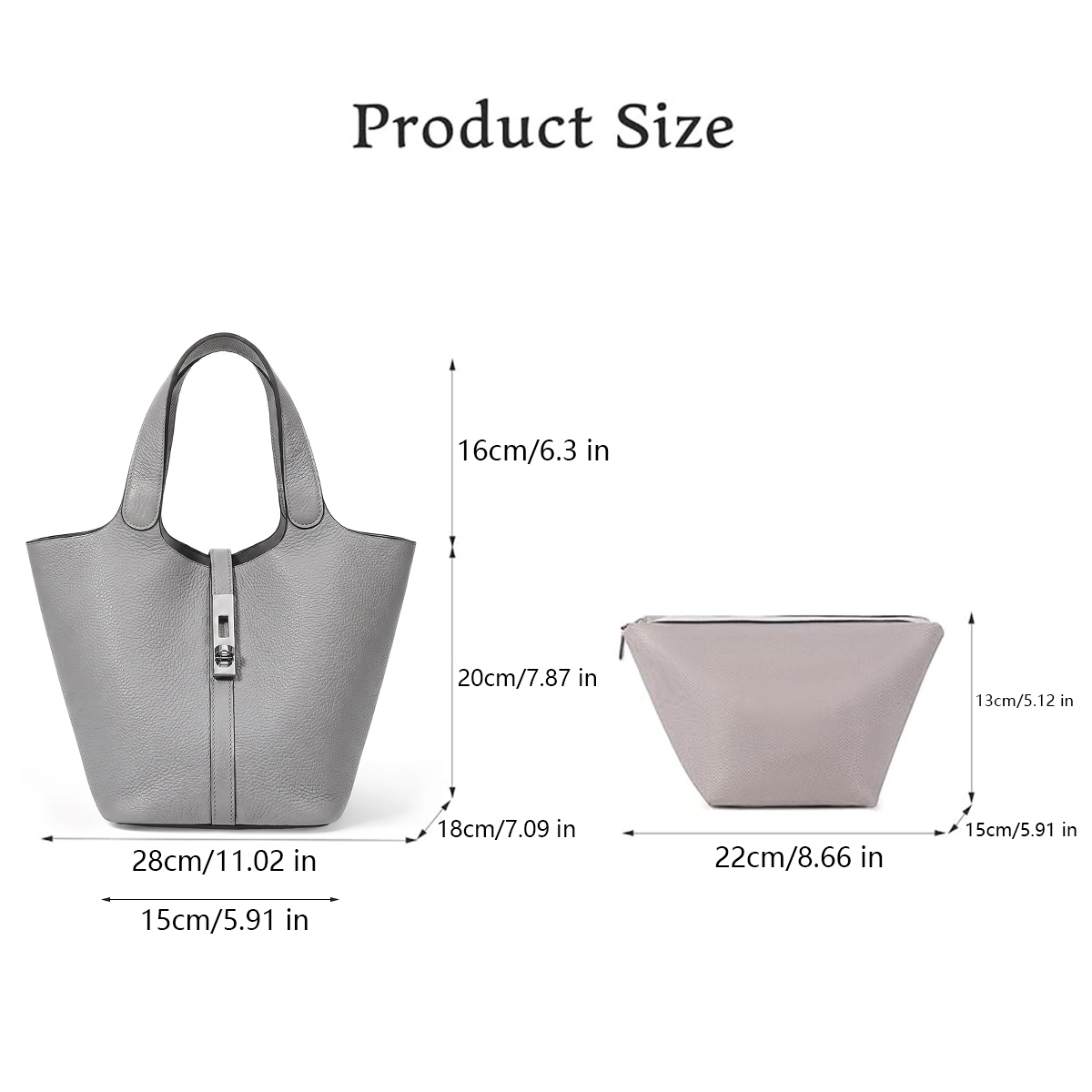 Bucket Bag For Women Tote Purs - Leather Work Handbags For Women 评论和价格