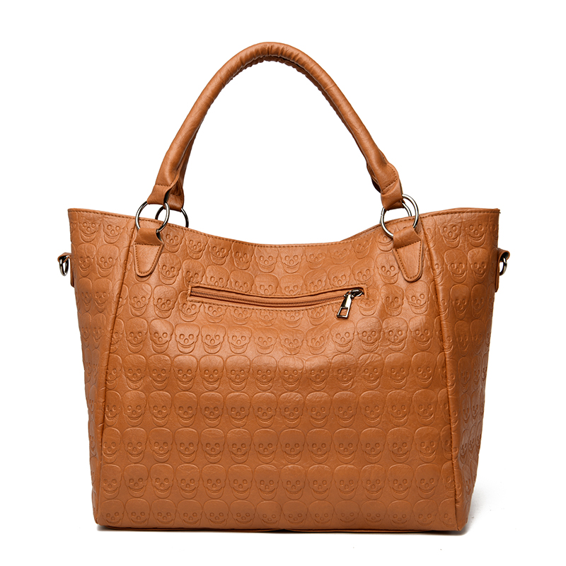 Punk Skull Crossbody Bag PU Le - Leather Work Handbags For Women 评论和价格