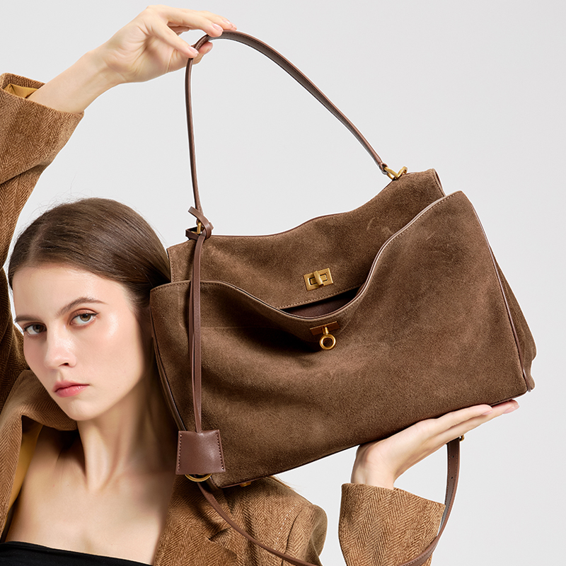 Ladies' large capacity genuine - Leather Work Handbags For Women 评论和价格