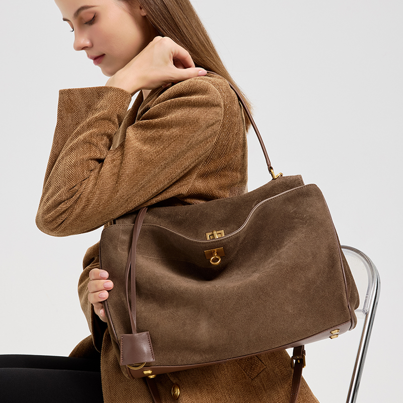 Ladies' large capacity genuine - Leather Work Handbags For Women 评论和价格