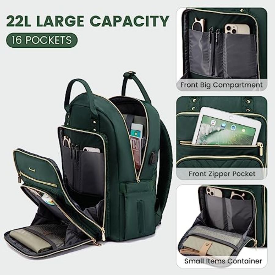Laptop Backpack for Women, Wat - Leather Work Leather 评论和价格