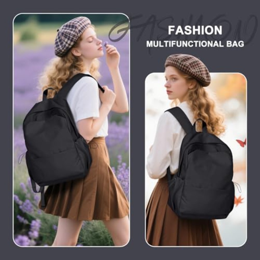 Black Backpack for Women, Smal - Leather Work Leather 评论和价格