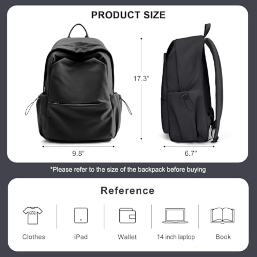 Black Backpack for Women, Smal - Leather Work Leather 评论和价格